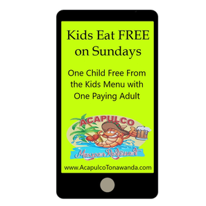 kids eat free sundays at acapulco mexican restaurant