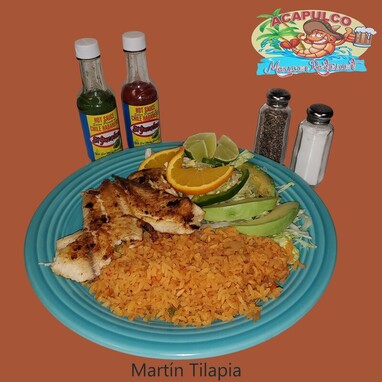 Seafood Plate with Tilapia at Acapulco Mexican Restaurant in Tonawanda New York